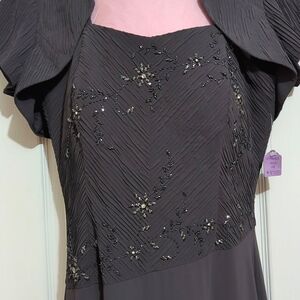 Women's Formal Gown with Jacket, Size 14, Pewter.  NWT